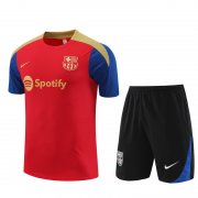 24-25 Barcelona Red Short Soccer Football Training Kit (Top + Short) Man