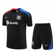 24-25 Barcelona Black Short Soccer Football Training Kit (Top + Short) Man