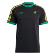 2024 Jamaica Adicolor 3-Stripes Tee Pure Cotton Black Soccer Football Kit Man
