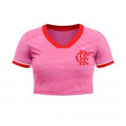 23-24 Flamengo Coral Cropped Soccer Football Kit Woman #Special Edition