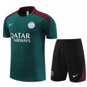 24-25 PSG Dark Green Short Soccer Football Training Kit (Top + Short) Man