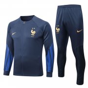 2022 France Royal Soccer Football Training Kit (Jacket + Pants) Man