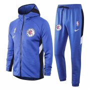 2020-21 LA Clippers Blue Men Hoodie Soccer Football Jacket + Pants
