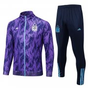 2023 Argentina Purple Soccer Football Training Kit (Jacket + Pants) Man