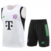 23-24 Bayern Munich White Soccer Football Training Kit (Singlet + Short) Man