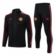 22-23 Manchester United Black Soccer Football Training Kit (Jacket + Pants Man
