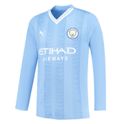 23-24 Manchester City Home Soccer Football Kit Man #Long Sleeve