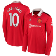 22-23 Manchester United Home Soccer Football Kit Man #Rashford #10 Long Sleeve