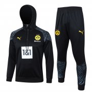23-24 Borussia Dortmund Black Soccer Football Training Kit Man #Hoodie