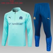 23-24 Olympique Marseille Green Soccer Football Training Kit (Sweatshirt + Pants) Youth