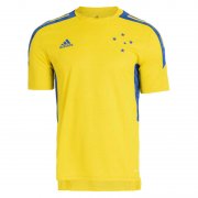 21-22 Cruzeiro Yellow Short Soccer Football Training Shirt Man