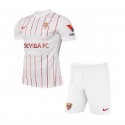 21-22 Sevilla Home Youth Soccer Football Kit (Shirt + Short)