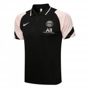 21-22 PSG Black - Pink Soccer Football Polo Top Man