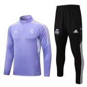 22-23 Real Madrid Light Purple Soccer Football Training Kit Man