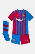 21-22 Barcelona Home Youth Soccer Football Kit (Shirt+Short+Socks)