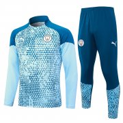 23-24 Manchester City Blue Diamonds Soccer Football Training Kit (Sweatshirt + Pants) Man