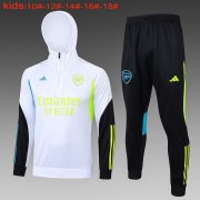 23-24 Arsenal White Soccer Football Training Kit (Sweatshirt + Pants) Youth #Hoodie