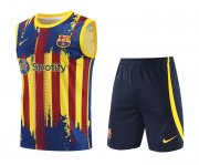 23-24 Barcelona Yellow Soccer Football Training Kit (Singlet + Short) Man