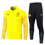 23-24 Borussia Dortmund Yellow Print Soccer Football Training Kit (Jacket + Pants) Man