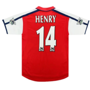 2000/2001 Arsenal Home Soccer Football Kit Man #Retro Henry #14