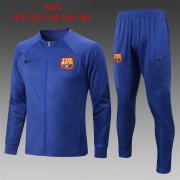 22-23 Barcelona Blue Soccer Football Training Kit (Jacket + Pants) Youth