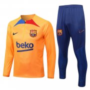 22-23 Barcelona Orange Stripes Soccer Football Training Kit Man