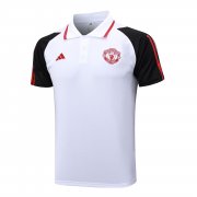 23-24 Manchester United White Soccer Football Polo Top Man