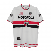 2000 Sao Paulo FC Retro Home Crew Neck Soccer Football Kit Man