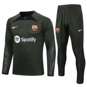 23-24 Barcelona Dark Green Soccer Football Training Kit (Sweatshirt + Pants) Man