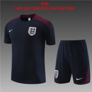 23-24 England Royal Short Soccer Football Training Kit (Top + Short) Youth