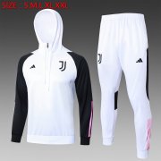23-24 Juventus White Soccer Football Training Kit (Sweatshirt + Pants) Youth #Hoodie