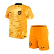 2022 Netherlands Home Soccer Football Kit (Top + Short) Youth