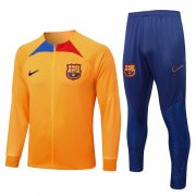22-23 Barcelona Orange Soccer Football Training Kit (Jacket + Pants) Man