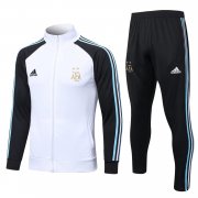 2022 Argentina White Soccer Football Training Kit (Jacket + Pants Man