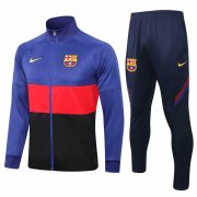 2020-21 Barcelona Blue - Black Men Soccer Football Jacket + Pants
