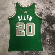 2007-2008 Boston Celtics Kelly Green Mitchell & Ness Hardwood Classics Jersey Man #ALLEN #20
