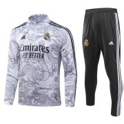 23-24 Real Madrid White Dragon Soccer Football Training Kit Man