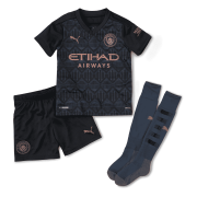 20-21 Manchester City Away Kids Soccer Football Full Kit(Shirt+Short+Socks)