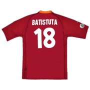 2000/2001 AS Roma Home Soccer Football Kit Man #Retro Batistuta #18