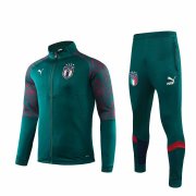 Italy 2019-20 Green Men Soccer Football Training Kit(Jacket + Pants)