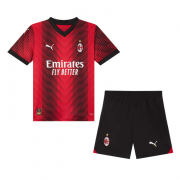 23-24 AC Milan Home Soccer Football Kit (Top + Short) Youth