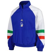 2023 Italy Blue All Weather Windrunner Soccer Football Jacket Man #Half-Zip Icon