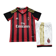 2013/14 AC Milan Home Soccer Football Kit (Top + Short) Youth #Retro