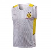 21-22 Borussia Dortmund White Soccer Football Singlet Top Man