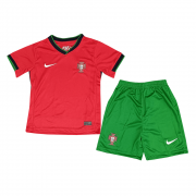 2024 Portugal Home Soccer Football Kit (Top + Short) Youth
