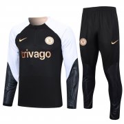 23-24 Chelsea Black Soccer Football Training Kit (Sweatshirt + Pants) Man