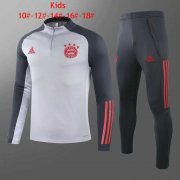 20-21 Bayern Munich Grey Soccer Football Training Suit Kids