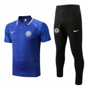 22-23 Chelsea Blue Soccer Football Training Kit (Polo + Pants) Man