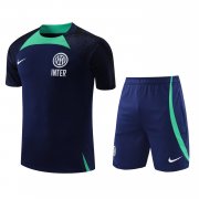22-23 Inter Milan Royal Short Soccer Football Training Kit ( Top + Short ) Man