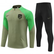 23-24 Atletico Madrid Army Green Soccer Football Training Kit Man
